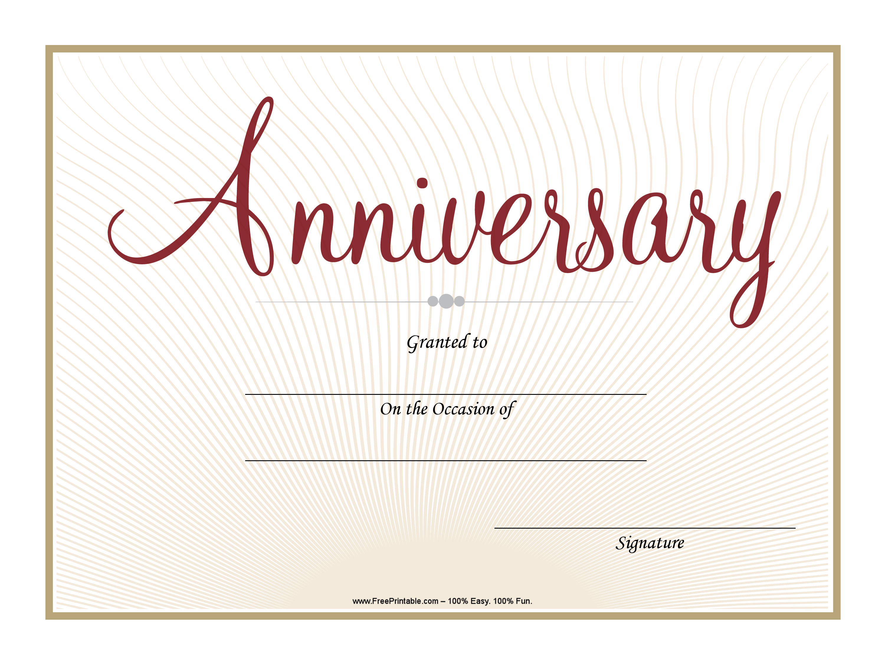 Work Anniversary Templates Free Download