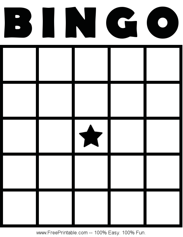 Customize Your Free Printable Blank Bingo Card
