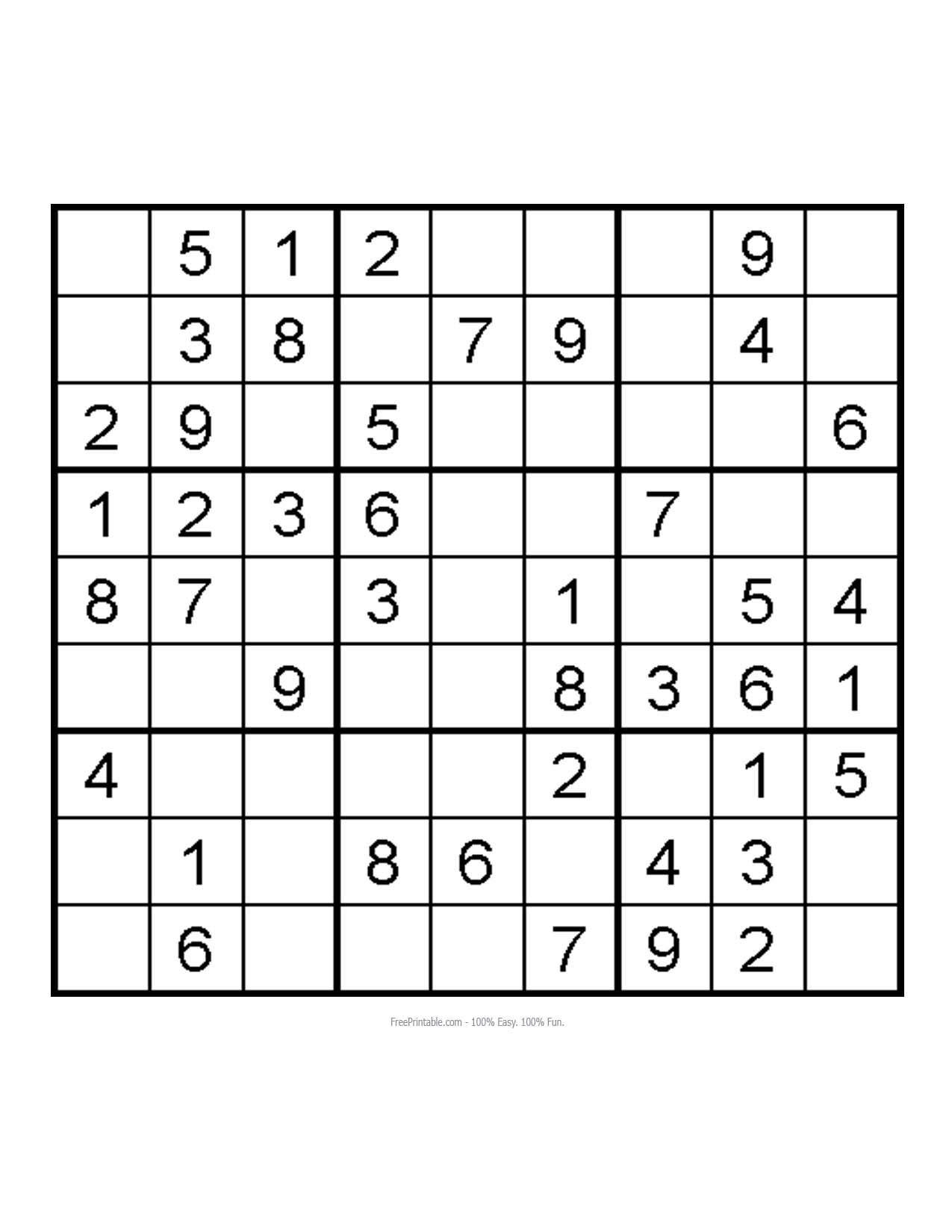 easy sudoku for children printable