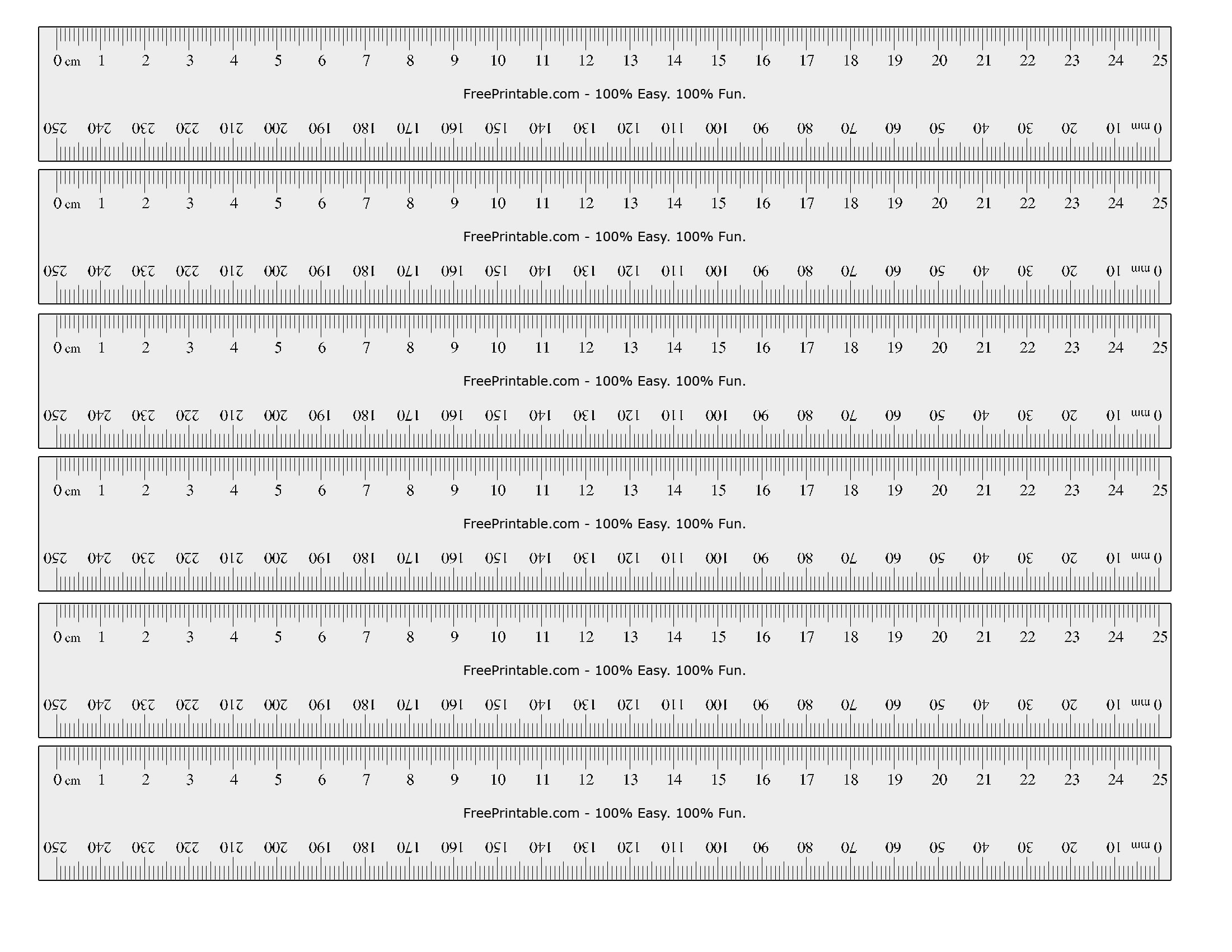 free printable millimeter ruler