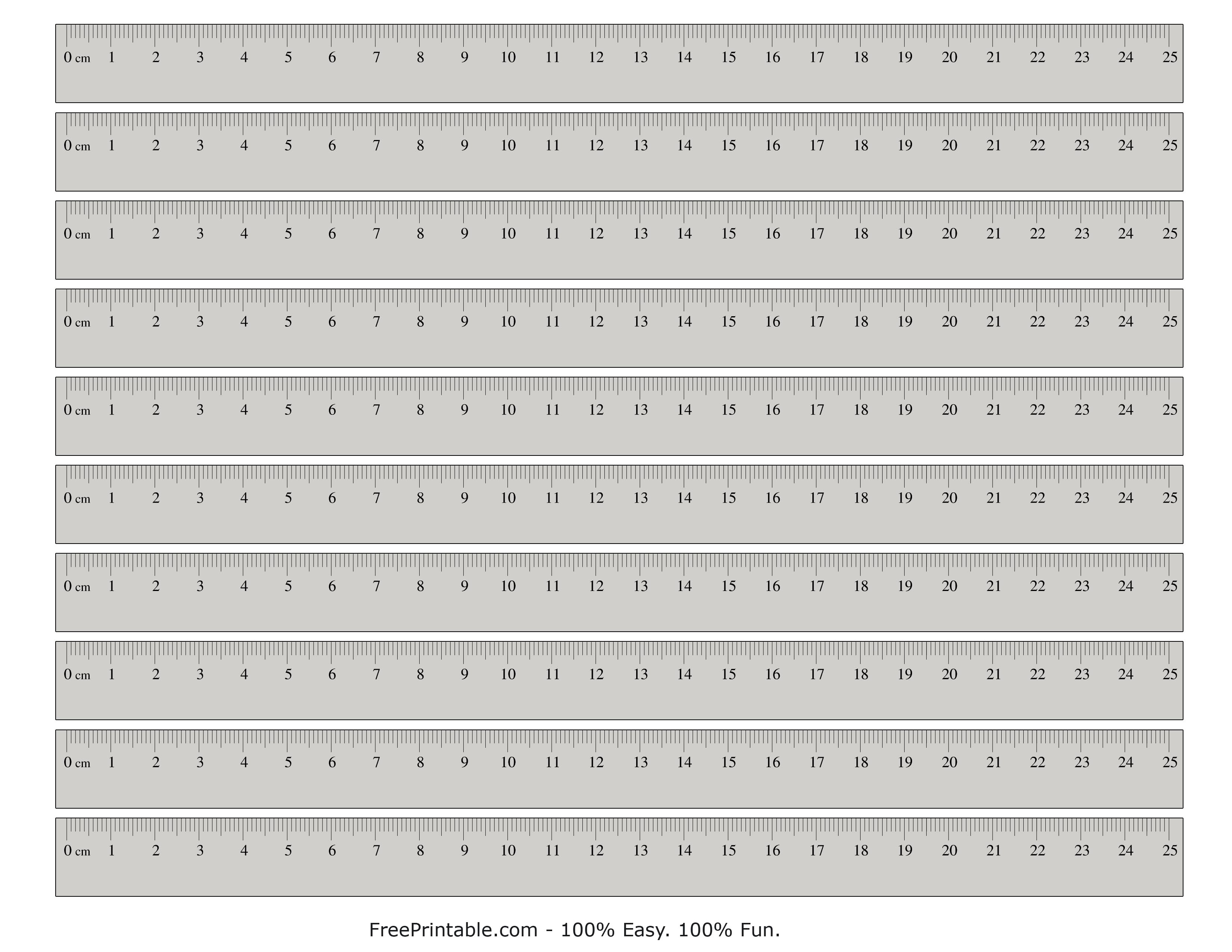 free printable cm ruler