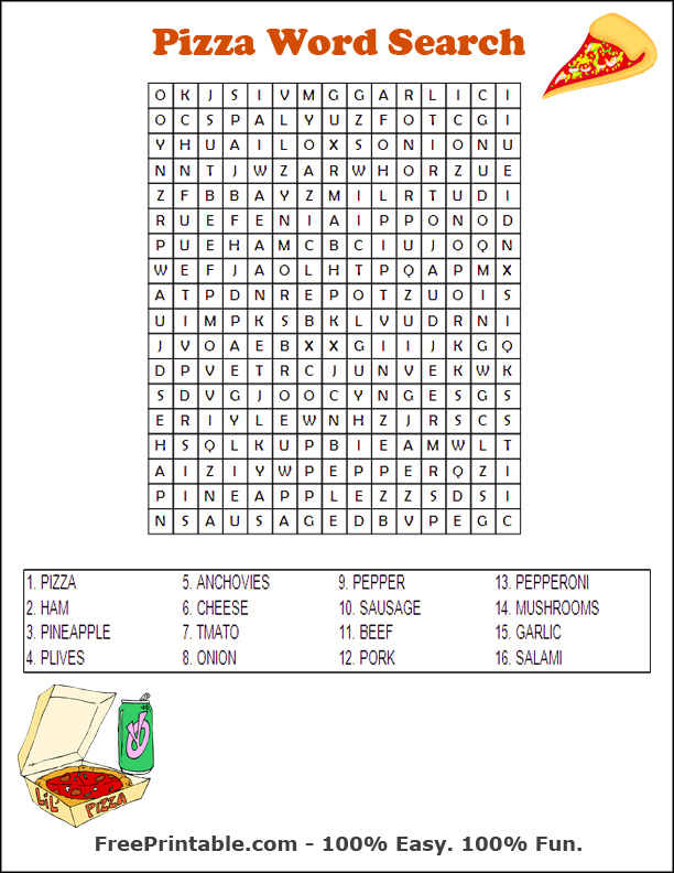 Word Scramble Pizza