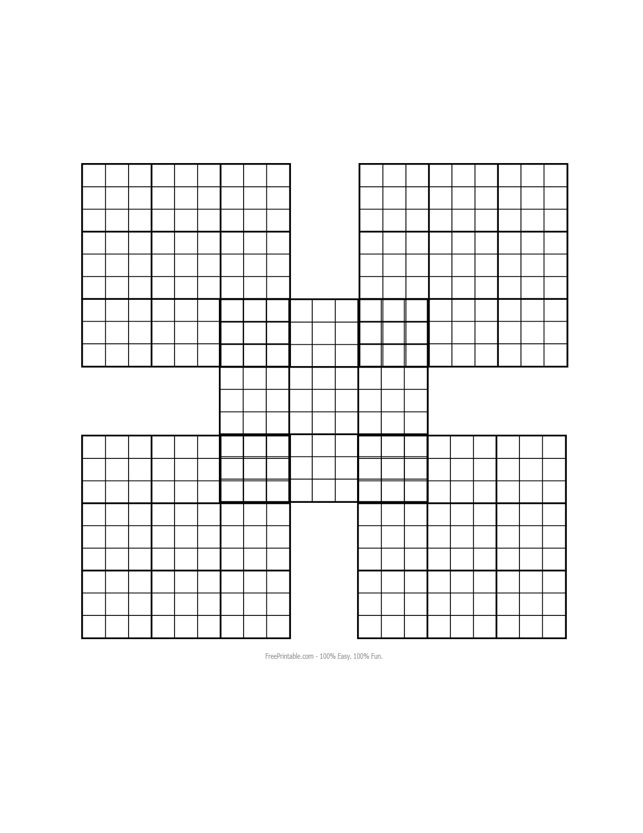 Free Printable Samurai Sudoku Puzzles