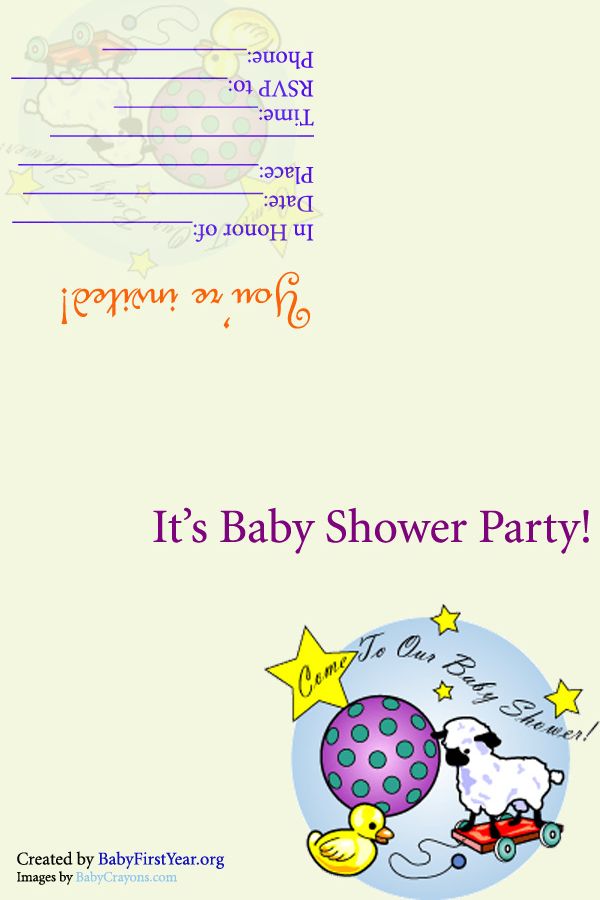 baby shower. Print - Toy Baby Shower