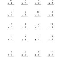multiplication drill worksheets 8 times tables