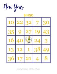 New Year Bingo 2