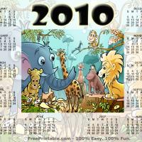 2010 Animal Themed Calendar