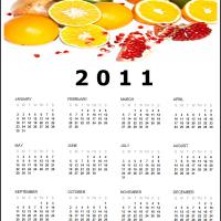 2011 Fruits Calendar