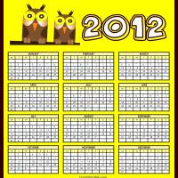 2012 Owl Calendar