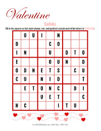 Valentine Sudoku Puzzle Seduction