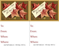 Thanksgiving Leaves Invitation