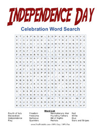 Independence Day Celebration Word Search