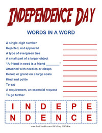 Words in a Word: Independence