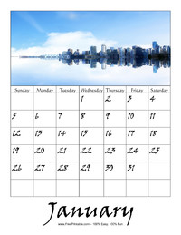 January 2020 Picture Calendar