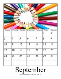 September 2017 Photo Calendar