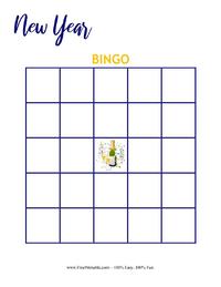 New Year Bingo Blank