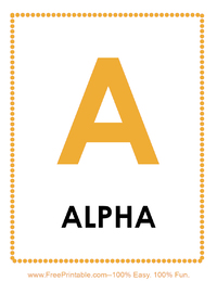 Phonetic Alphabet A