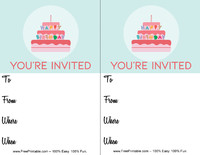 Birthday Cake Invitation