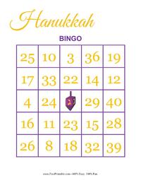 Hanukkah Bingo 2