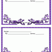 4x6 Purple Bordered Recipe Card