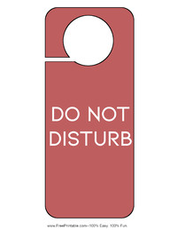 Do Not Disturb Red
