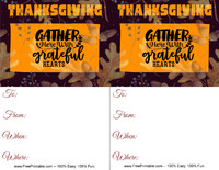 Grateful Thanksgiving Invitation