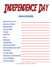 Independence Day Anagrams