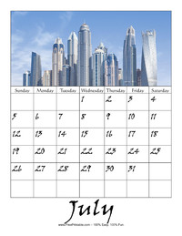 July 2020 Picture Calendar