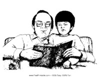 Father Reading to Son