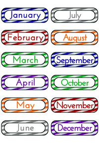 Calendar Headers Months