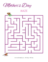 Mother's Day Maze Easy