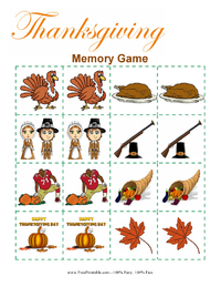 Thanksgiving Memory Game