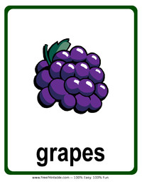 Grapes Flash Card
