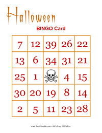 Halloween Bingo Cards 1