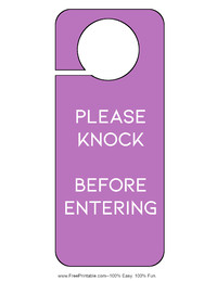 Please Knock Before Entering