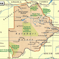 Africa- Botswana General Reference Map