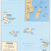Africa- Comoros Political Map