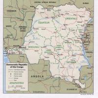 Africa- Democratic Republic of Congo Political Map