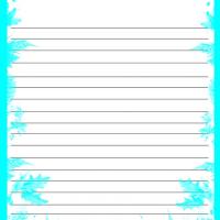 Aqua Colored Leaves Stationary