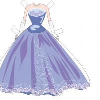 Paper Doll Lavender Long Gown