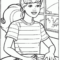 Barbie Preparing Party Invites