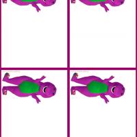 Barney Name Tag Set