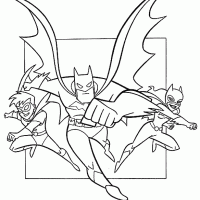 Batman, Robin and Batgirl