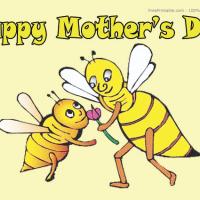Bees Love And Hugs Postcard
