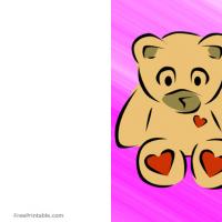 Big Teddy Bear On Pink Background