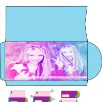 Blue Hannah Montana Envelope