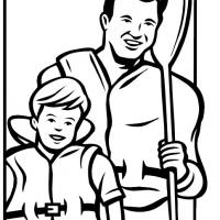 Boy and Dad Fishing