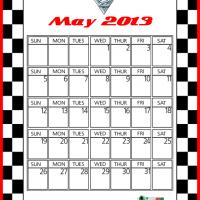 Cars2 Francesco Bernoulli May 2013 Calendar