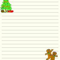 Student lined paper xmas