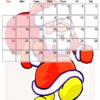 Santa Claus Coloring Pages on Printable December 2009 Santa Claus Calendar   Freeprintable Com